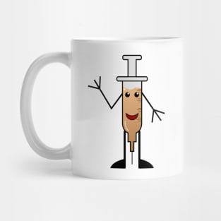 Syringe smile doodle vector Mug